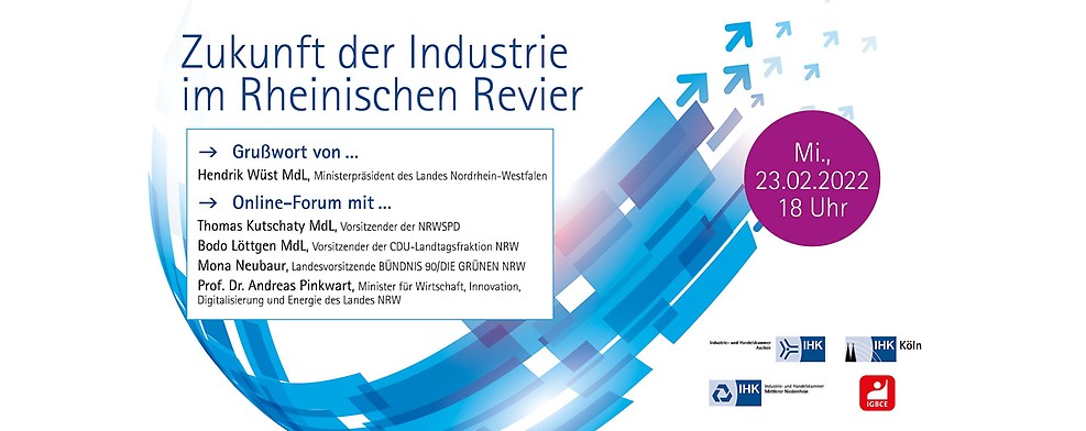 Online-Forum: Zukunft der Industrie im Rheinischen Revier